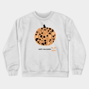 Pumpkin with paw prints Crewneck Sweatshirt